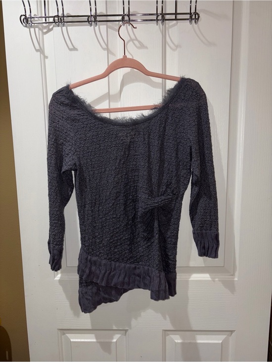 Deletta Tops - Anthropologie Deletta Charcoal Textured Knit Sweater